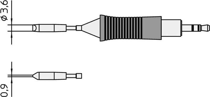 Rtm 036 s Lötspitze Meißelform, gerade Spitzen-Größe 3.7 mm Inhalt 1 St. - Weller