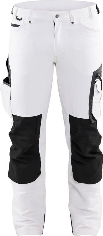 Arbeitsstretchhose für Maler 4D 1089 – Weiß/Dunkelgrau 3XL – FR(54) – SE(C60) – Kurz
