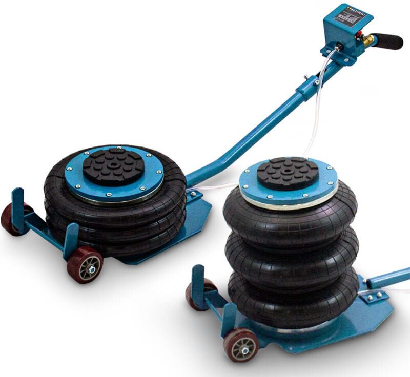 5T Pneumatischer Wagenheber Druckluftwagenheber Luftkissen Autoheber für kfz Auto bis 5000Kg 5T Blau