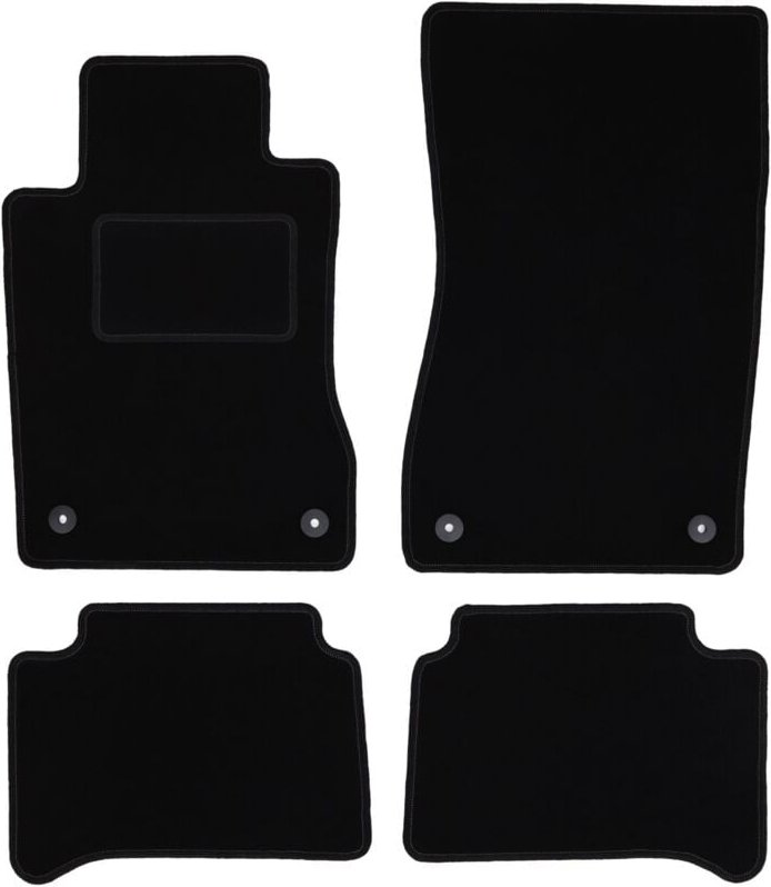 Schwarze Velours-Fußmatten für: Mercedes CLS C219 Limousine (2004-2010)