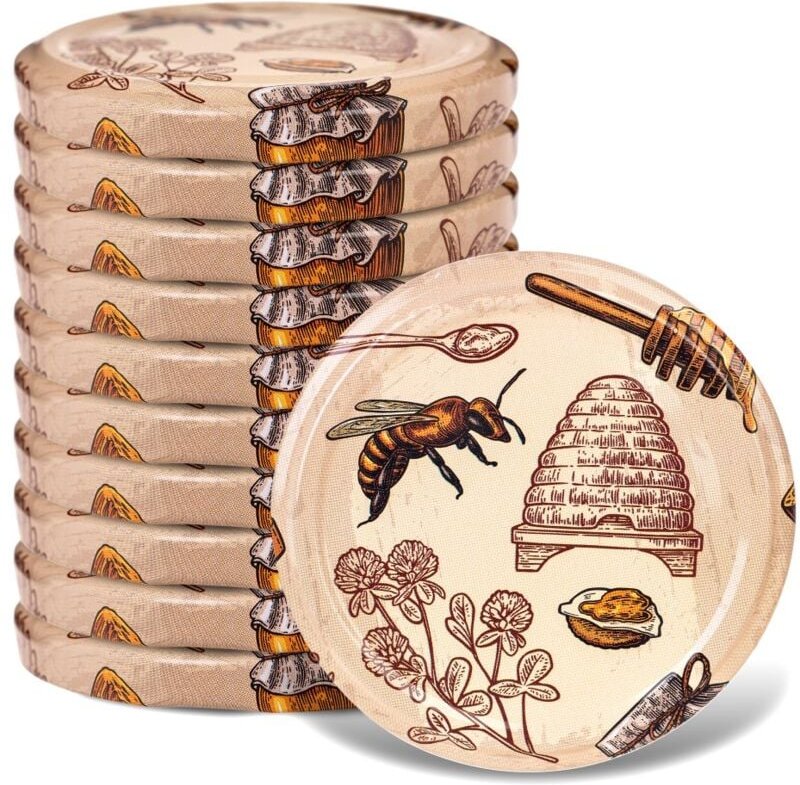 Deckel fi66 10er Pack Honigbiene, Behälter - Kadax