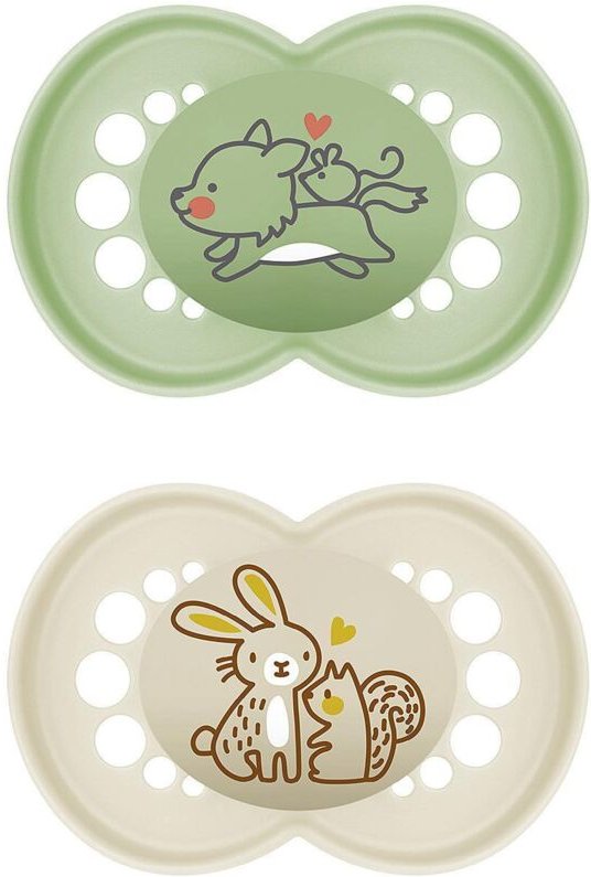 Thumbnail - MAM - Schnuller Original Pure Silikon uni 'Wolf / Hase' 2er Set