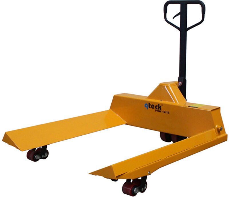 qteck Prismenhubwagen PWH-Serie 1150mm Gabellänge für Rollen-Ø 1200-1600mm