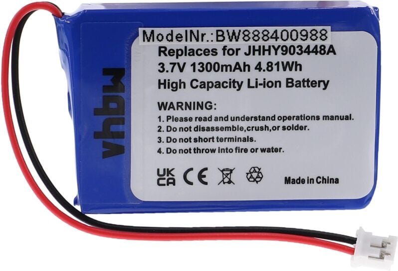 Vhbw - Akku kompatibel mit Albrecht Tectalk Float Funkgerät, Walkie Talkie (1300mAh, 3,7V, Li-Ion)