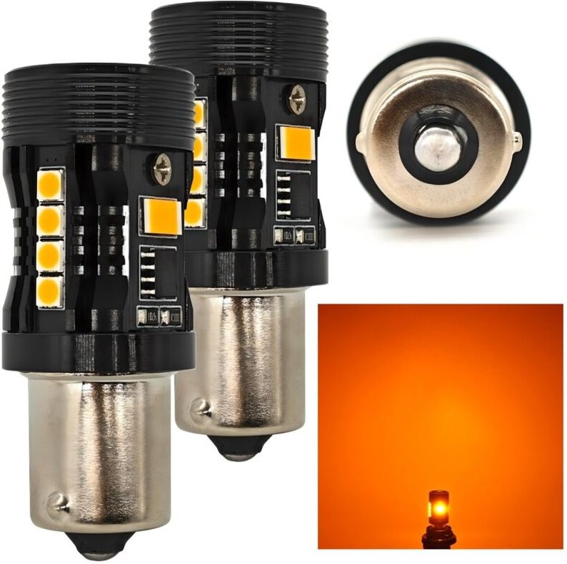 Stück P21W LED-Lampe BA15S 12V kein Fehler, orange