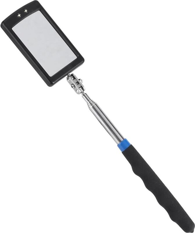 Ahlsen Inspektionsspiegel, verstellbarer Inspektionsspiegel, flexibles beleuchtetes Teleskop, 360 Grad schwenkbares Verl...