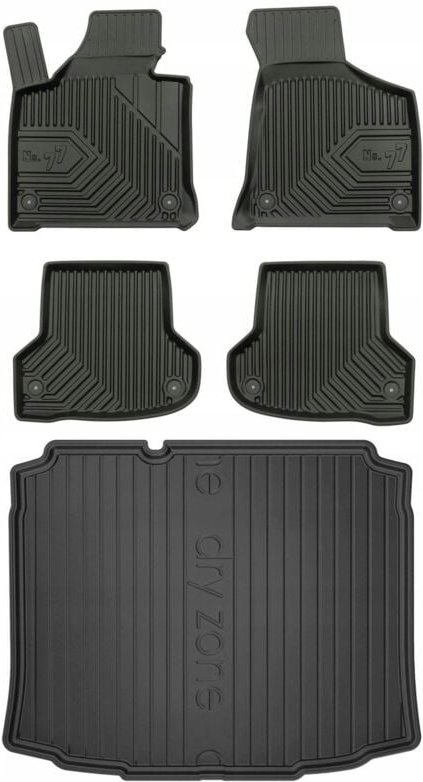 SET 77 Gummimatten und Fußmatten AUDI A3 8P Fließheck 2003-2013
