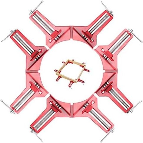 7,5 cm 4 Stück 90 Grad rechtwinklige Klemme, verstellbares Eckset für die Holzbearbeitung, Eckklemmen für die Holzbearbe...