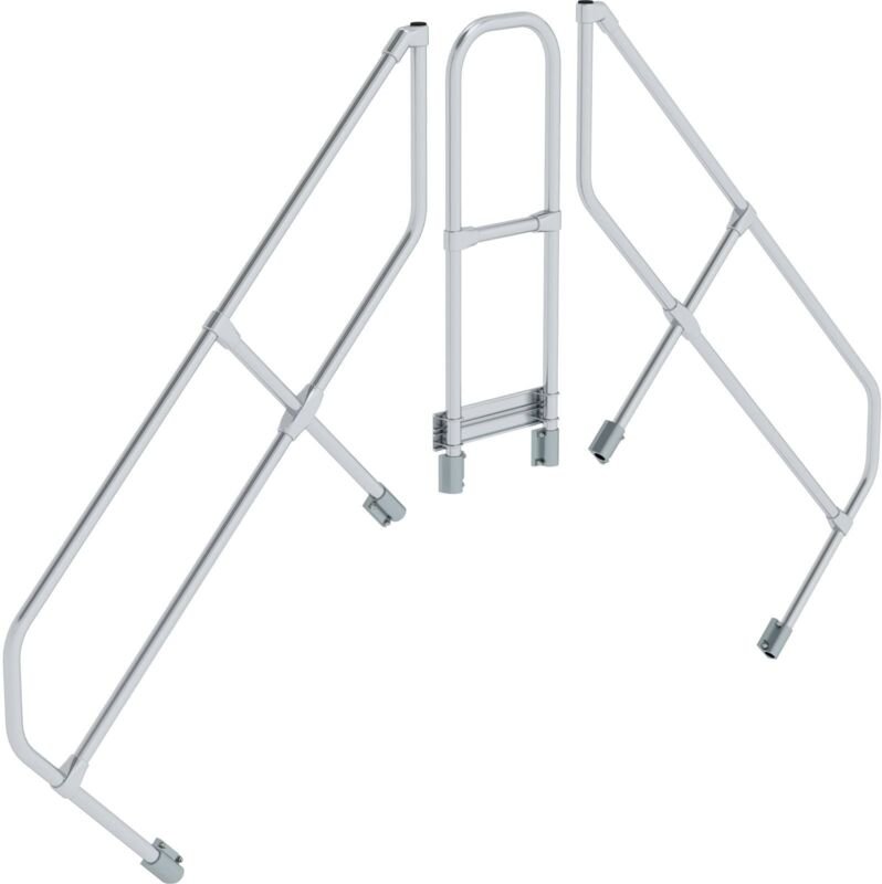 Zweiter Handlauf für Überstiege 45° mit 5 Stufen - 600975 - Günzburger Steigtechnik