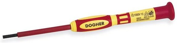 Isolierter Schraubendreher, vde 1000V, Präzisionsschraubendreher, gerader Mund, 2,5x65 mm Dogher 365-025-065