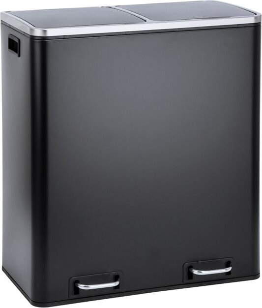 SVITA TM2X30 Treteimer 60 Liter Abfalleimer Küchen-Ordnung Schwarz