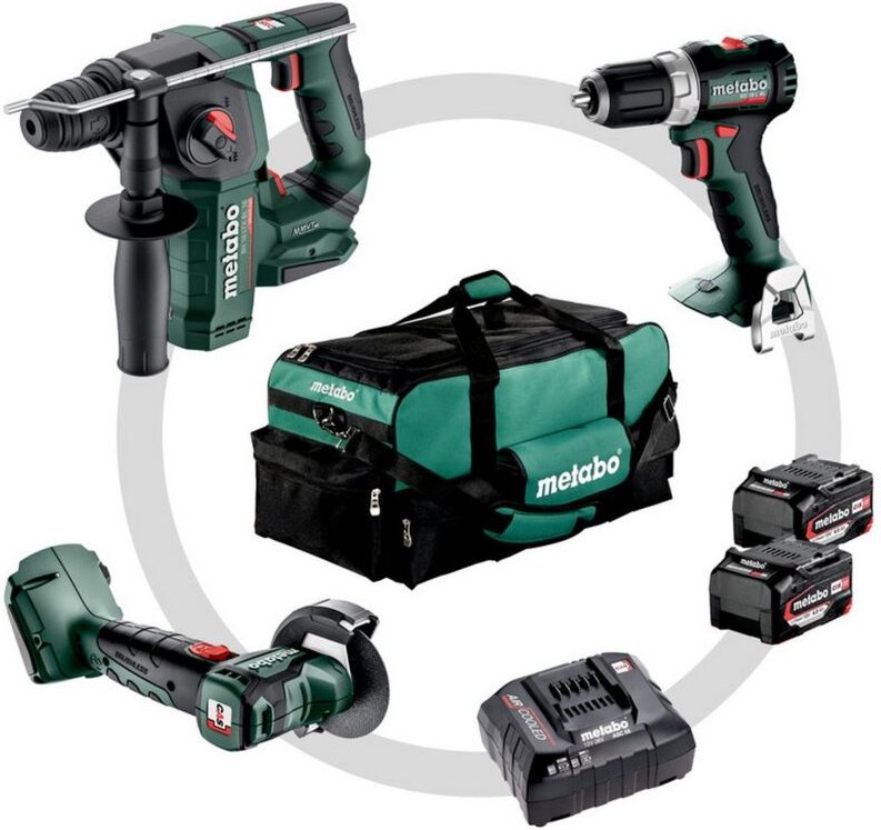 Metabo - Combo Set 3.1.1 Akku Bohrschrauber Schleifer Hammer Ladegerät 685235000