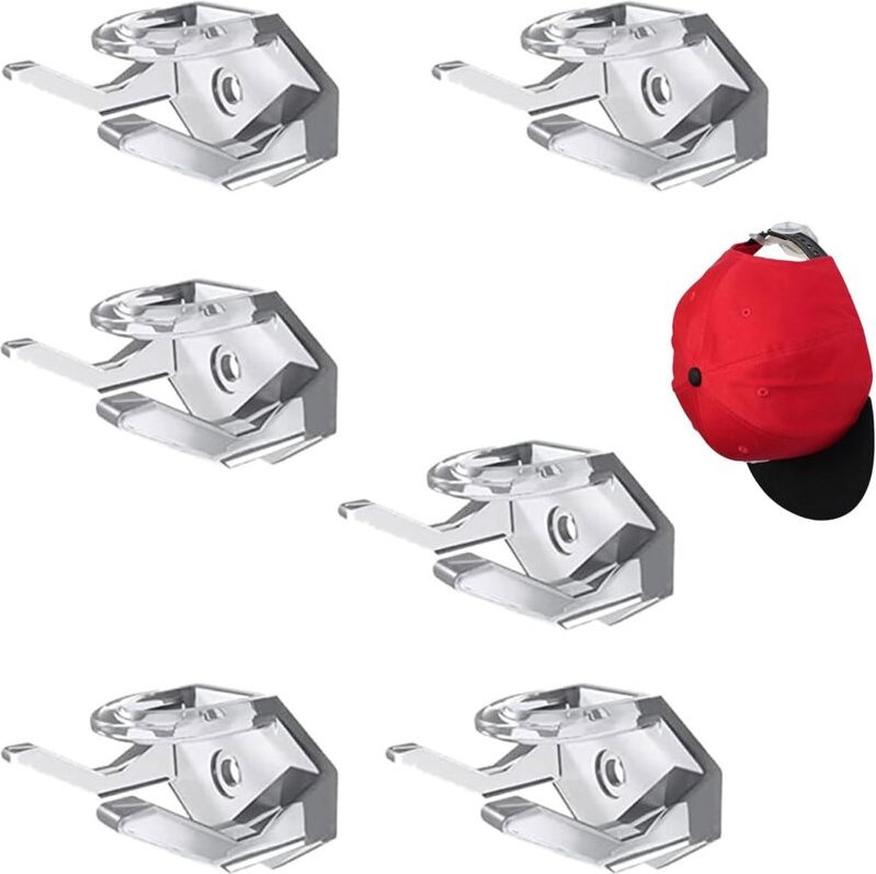 Csparkv - Rakiuty Huthaken, Huthaken, Huthaken Wandhalterung, Kappenhalter, für Kappenhaken Organizer für Tür, Wand, 6 S...