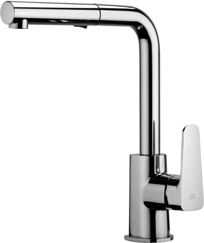 Paffoni - Serie Sly Spültisch-Einhandbatterie mit ausziehbarer Brause SY285CR Verchromt - Messing