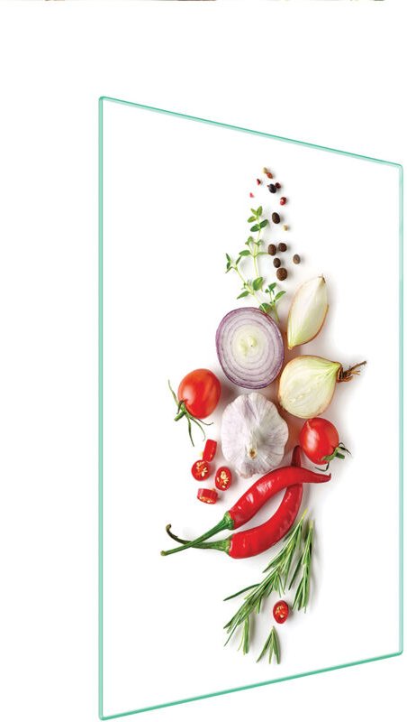 Glasschneidebrett 35x52 Gemüse