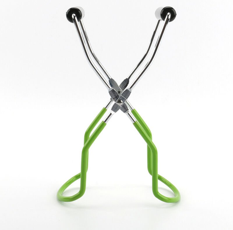 Einmachglasheber, Glashebezange mit flexiblem, rutschfestem Griff für Marmeladengläser, Flaschen, Grün