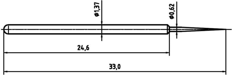 Thumbnail - PTR - Hartmann 1025/E-BST-1.5N-AU-0.62 Präzisionsprüfstift