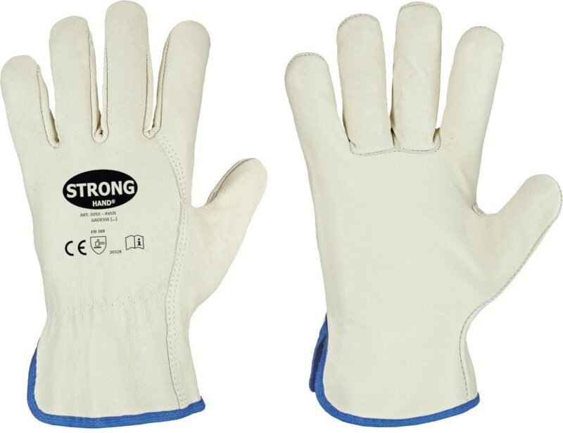 Stronghand - Fahrerhandschuh Driver, Rind nappa, Gr.10, grün/beige 12 Stk