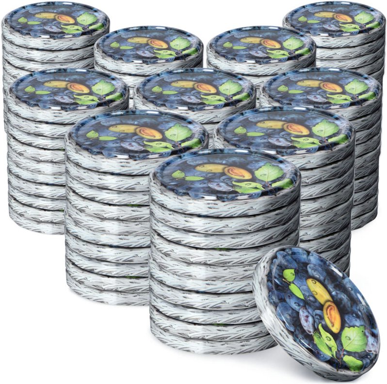 Kadax - 100x Glasdeckel Fi 82 Kappen für Gläser Deckel Konserven