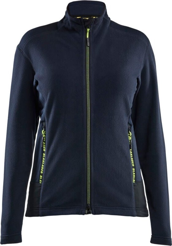 Arbeitsjacke aus Mikropolar für Damen 4766 - Dunkelblau/Gelb L