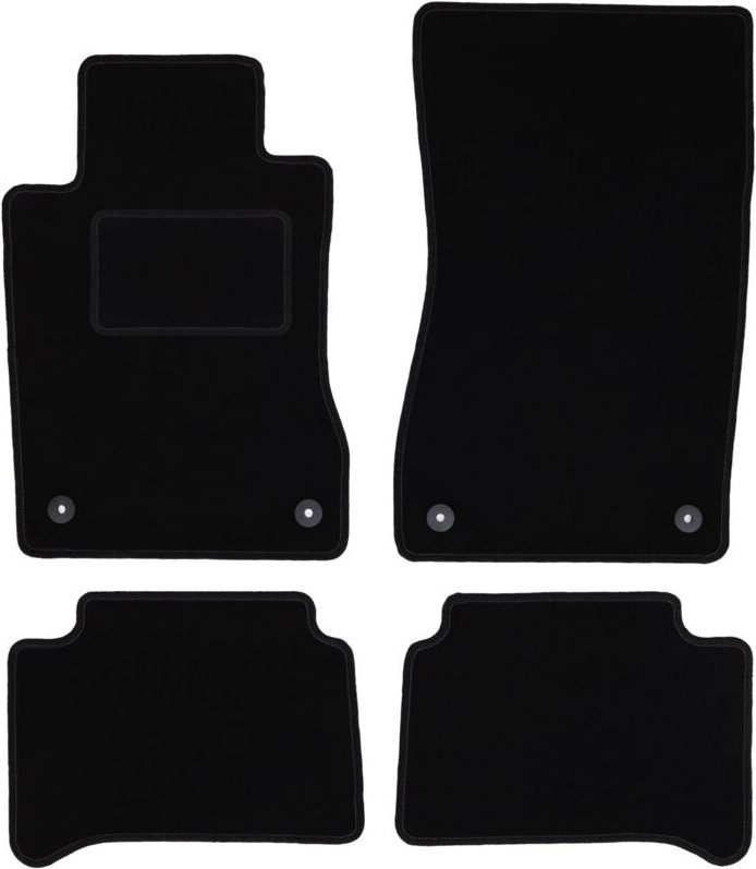 Schwarze Veloursmatten für: Mercedes E W211 Limousine, Kombi (2002-2009)