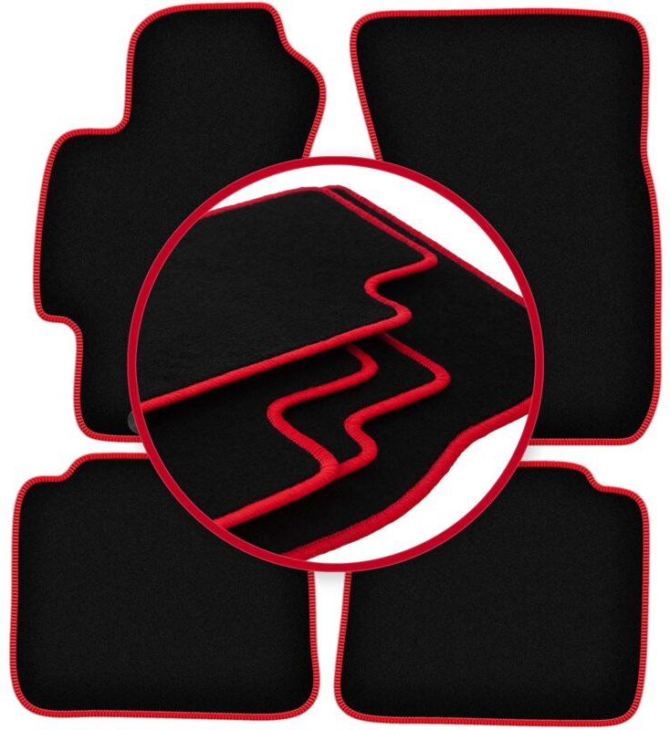 CARLUX-RED Autofußmatten für: Subaru Outback III Kombi, Limousine (2003-2009)