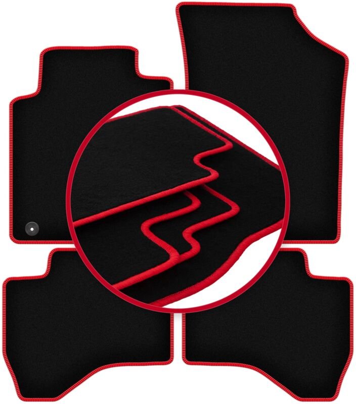 CARLUX-RED Autofußmatten für: Toyota Aygo I Fließheck (2005-2014)