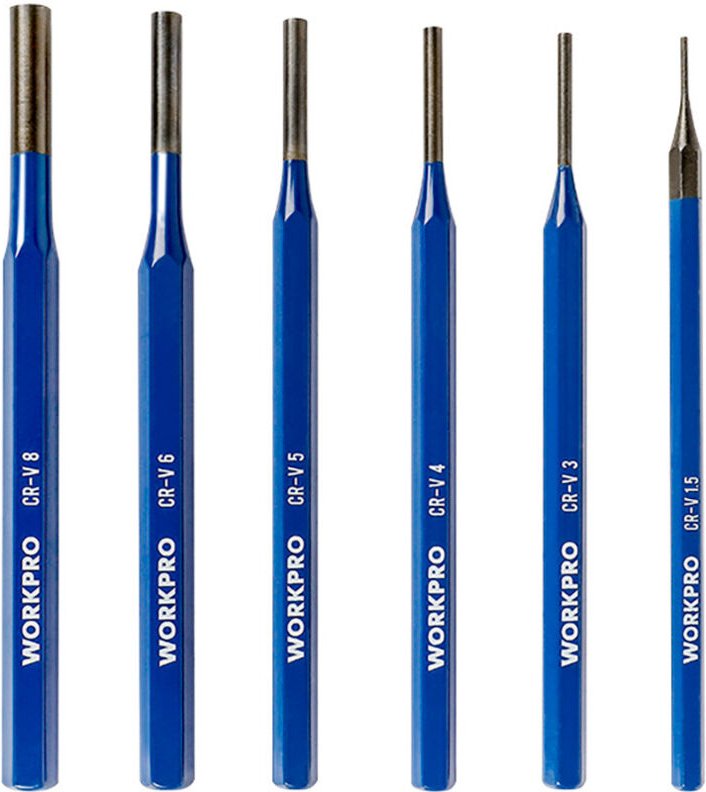 Kaltmeißelset de Eisen de 6 Stück, ein solides Werkzeug für Ihre Arbeit. - Workpro