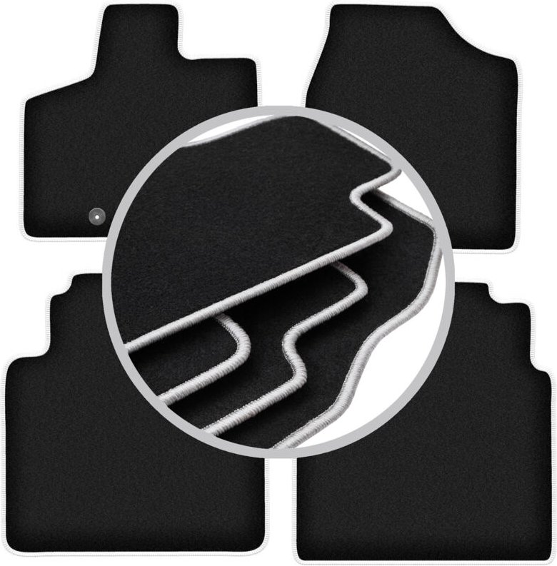 CARLUX-SILVER Autofußmatten für: Dodge Grand Caravan IV Minivan (2008-2016)