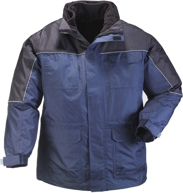Mehrschichtiger Regen-Parka RIPSTOP 4-in-1 - Marineblau 3XL - 60/62