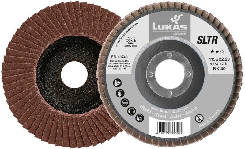 Lukas - Schleiflamellenteller sltr Normalkorund ø 125 mm Korn 60 Inhalt: 10 Stück