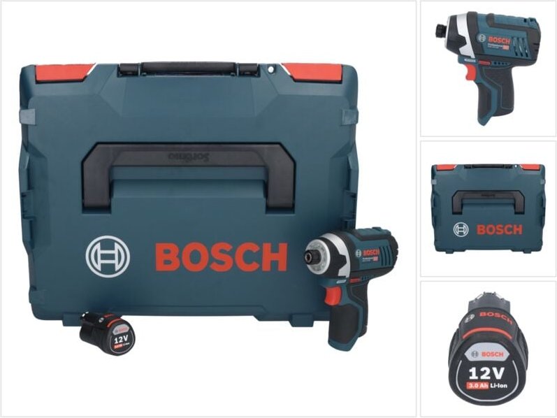 Bosch GDR 12V-105 Professional Akku Drehschlagschrauber 12 V 105 Nm 1/4" + 1x Akku 3,0 Ah + L-Boxx - ohne Ladegerät