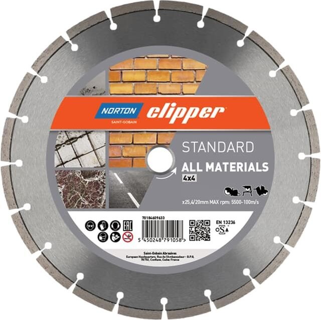 Clipper Diamant Sägeblatt Standard 4x4, Ausführung: 350 x 25,4 / 20 mm