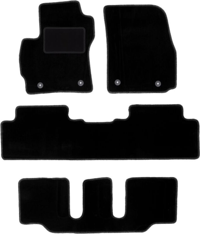 Schwarze Veloursmatten für: Mazda Premacy II 7-Sitzer (2005-2010)