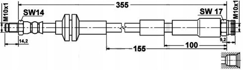 Flexible Gummibremsschläuche Fiat 500 - Ford KA 2 - Set