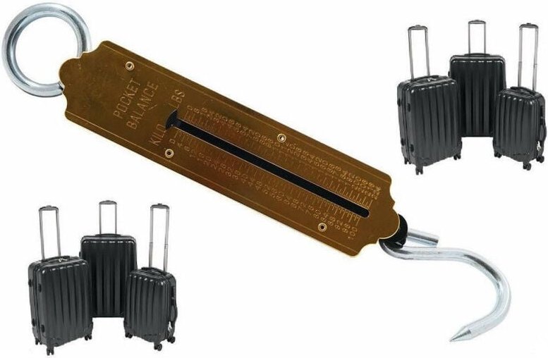 Trade Shop Traesio - Trade Shop - mechanischer federdruckmesser waage bis 100 kg gepäckwaage 100 kg -