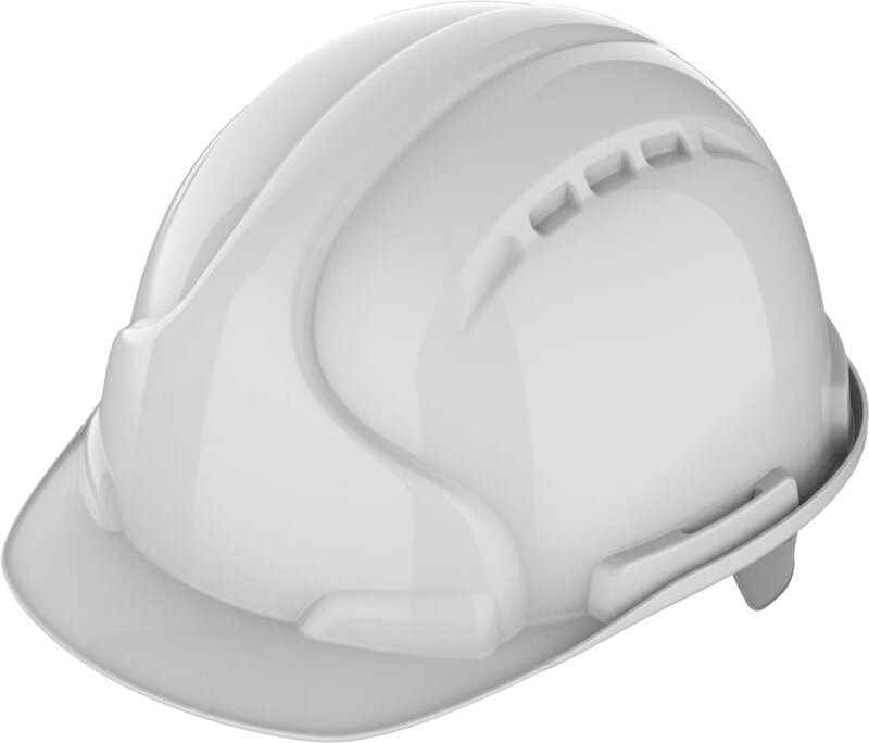 Sicherheitshelm mit langem Visier MK®7.0 mit Rändelschraube – Weiß, nicht belüftet