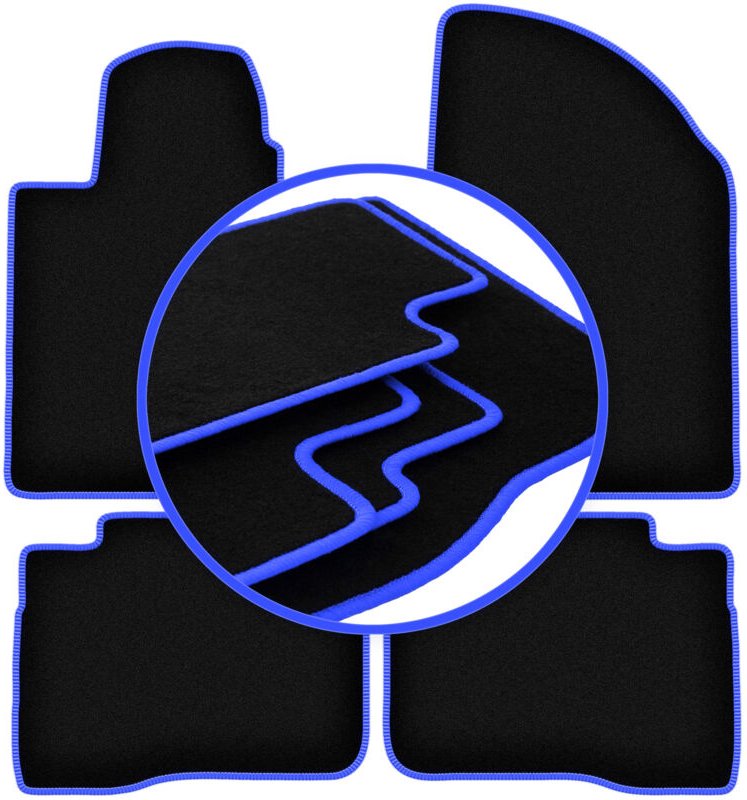 CARLUX-BLUE Autofußmatten für: SsangYong Korrando IV SUV (2019-)