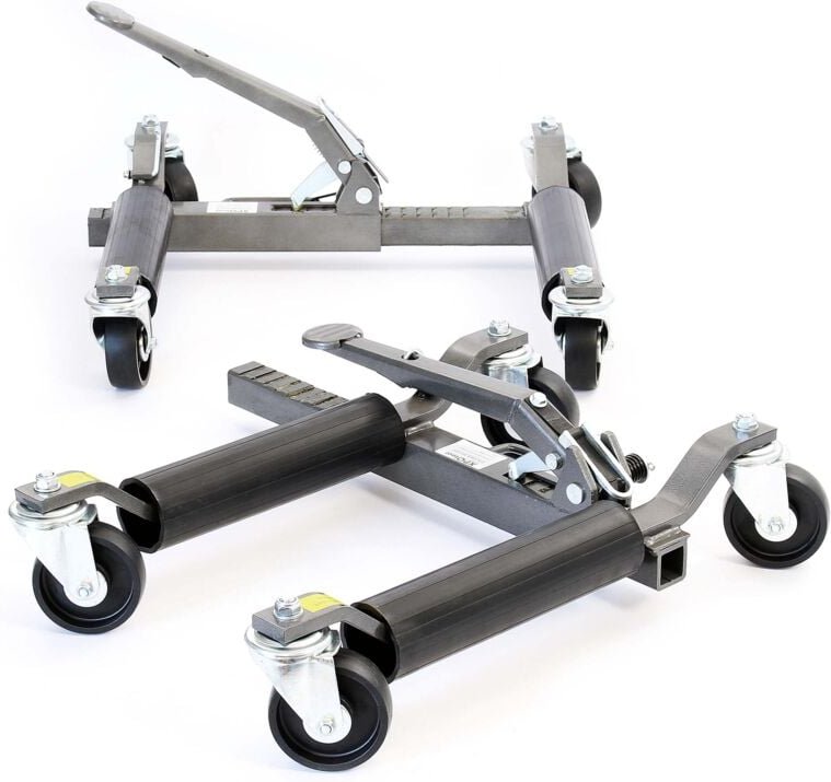 Thumbnail - Rangierheber 2er Set bis je 566 kg Wagenheber bis 30 cm Reifenbreite Rangierhilfe mit Rollen - Xpotool