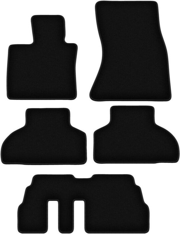 BASIC schwarze Veloursmatten für: BMW X5 F15 7-Sitzer (2013-)