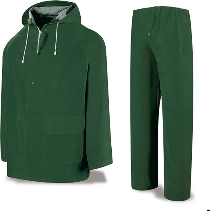 Wasserdichter Anzug pvc/pol grün 0,32 Größe:m meteo
