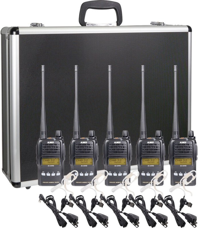 Alinco - Team-Set DJ-A-446 KEP-24-AL 150105 PMR-Handfunkgerät 5er Set