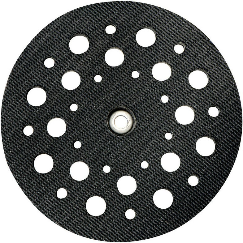 Stützteller 125 mm, mit Multilochung, mittelharte Ausführung, mit Kletthaftung, - Metabo