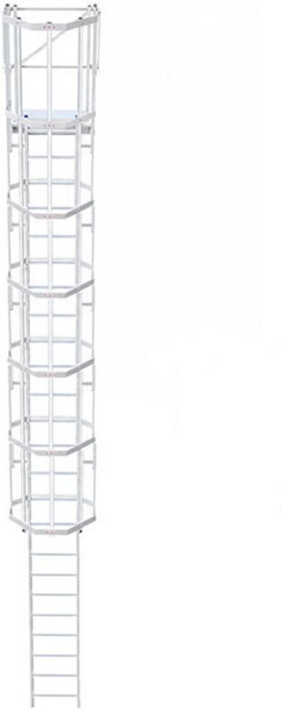 Ortsfeste Steigleitern mit Sperrklappe - Steighöhe 7.20m bis 7.40m - CS74-CVAP