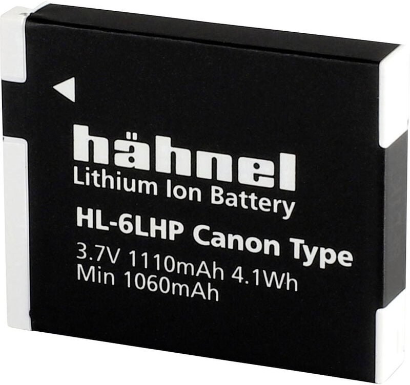 Hähnel - Fototechnik HL-6LHP Kamera-Akku ersetzt Original-Akku (Kamera) NB-6L, NB-6LH 3.7 v 1110 mAh