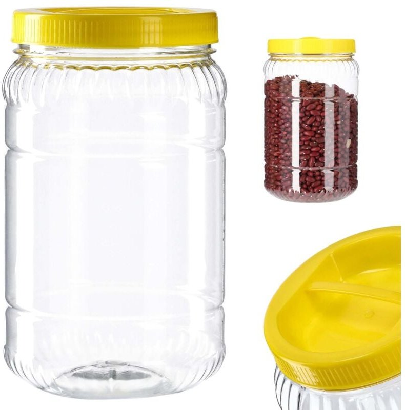 Kadax - Vorratsdose mit Deckel, Vorratsbehälter aus Kunststoff, Einweckgefäß mit Griff, Plastikbehälte