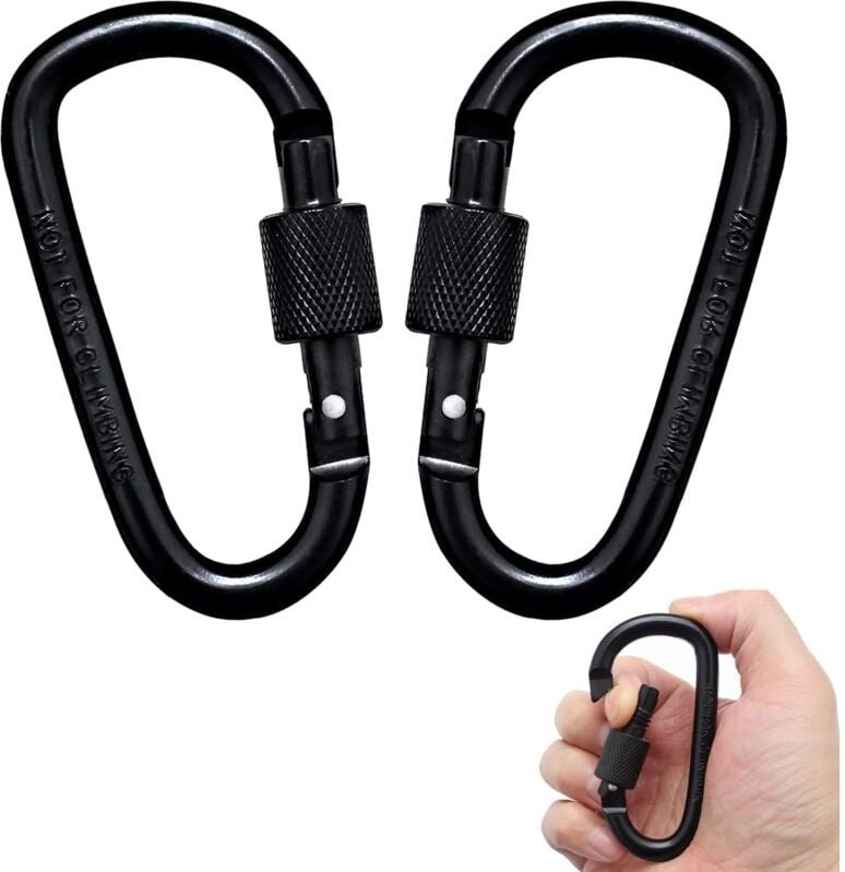Thumbnail - Stück Taktischer Karabiner, Karabinerhaken, Karabiner aus Aluminiumlegierung mit Schraubverschluss, Schlüsselanhänger-Ka...
