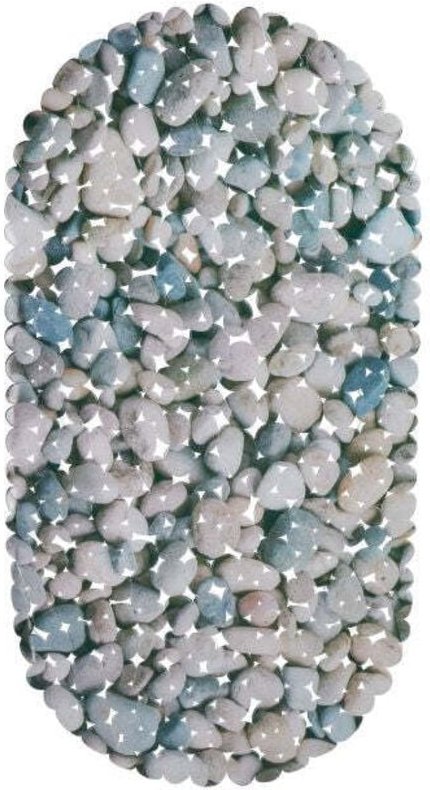 Anti slip bath mat stone design
