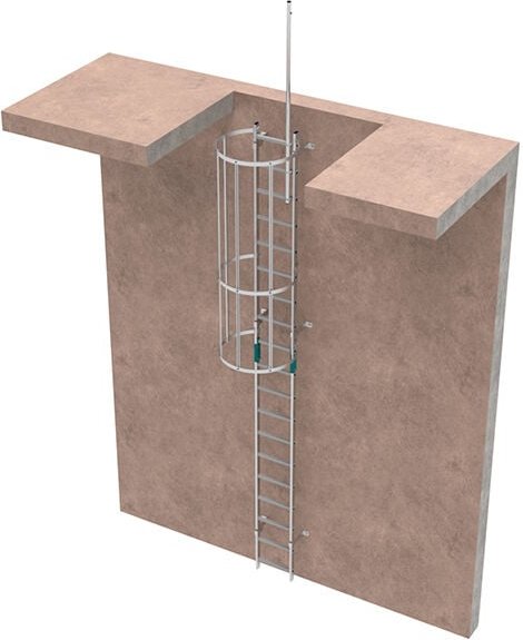 Steigleiter - Steighöhe von 6,54 bis 7,38m - CRINO-ST/006