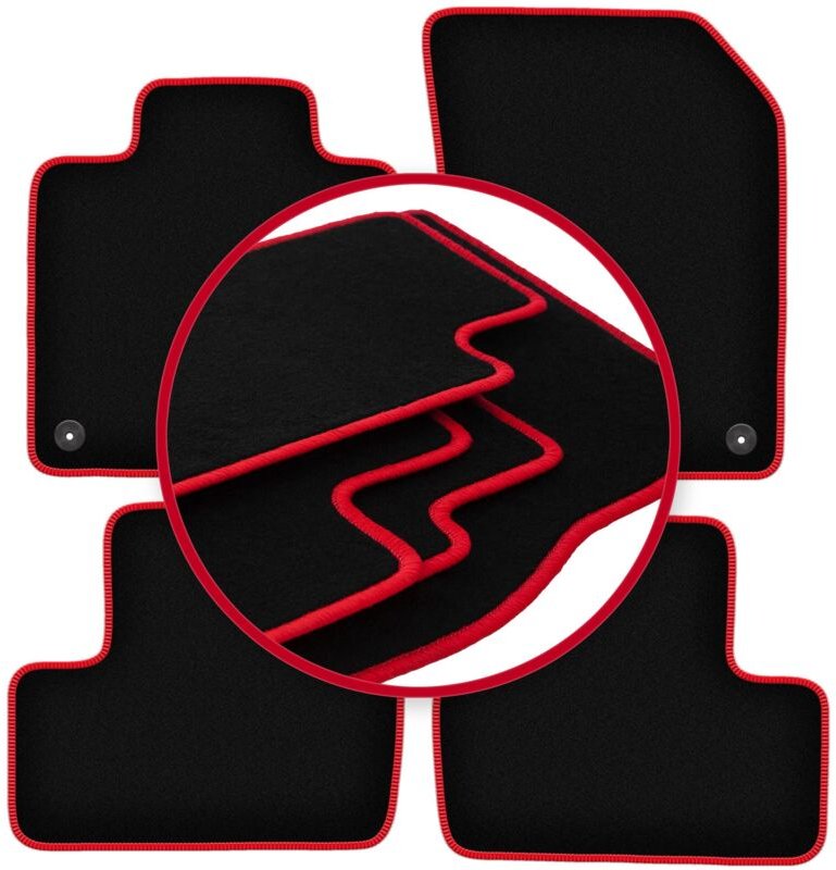 CARLUX-RED Auto-Fußmatten für: Volvo XC60 II SUV (2017-)